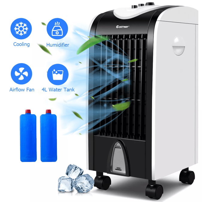 Costway Evaporative Portable Cooler Fan Humidify Air Cooler.
