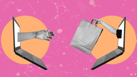 Collage con concepto de compras.