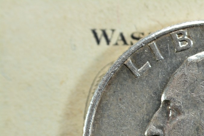 Moneda de 25 centavos de 1963 de Estados Unidos.