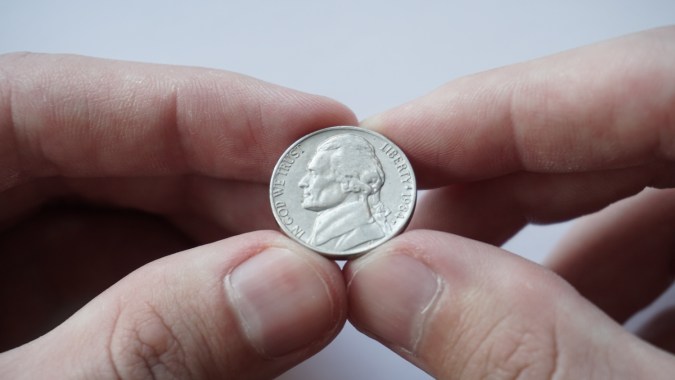 Moneda «Jefferson Nickel» (5 céntimos).