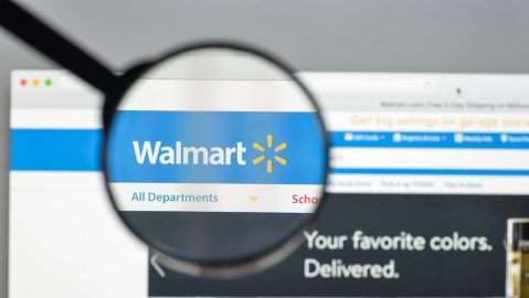 Página de inicio del sitio web de Walmart.