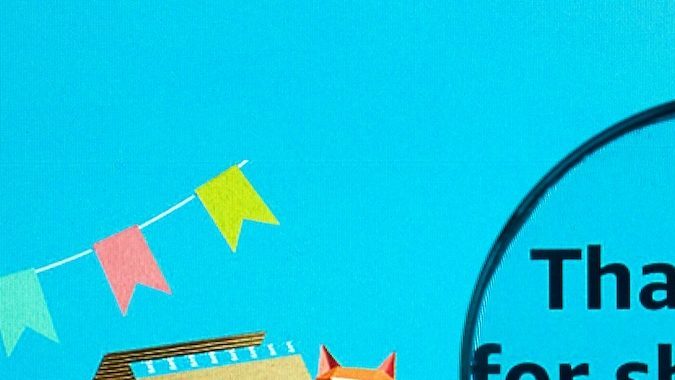 Página de agradecimiento por Prime Day de Amazon bajo lupa.