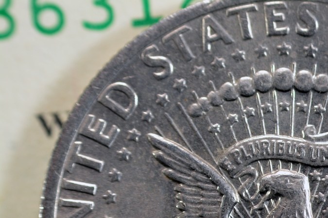 Reverso de la serie de monedas de medio dólar de 50 centavos Kennedy.