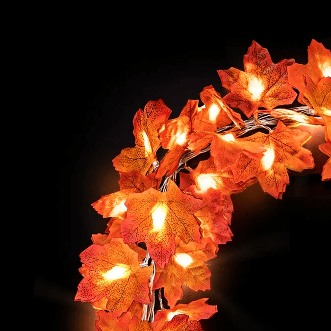 Guirnaldas otoñales con luz Scidweet.