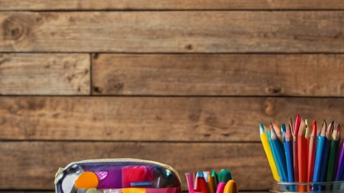 Imagen de artículos escolares.