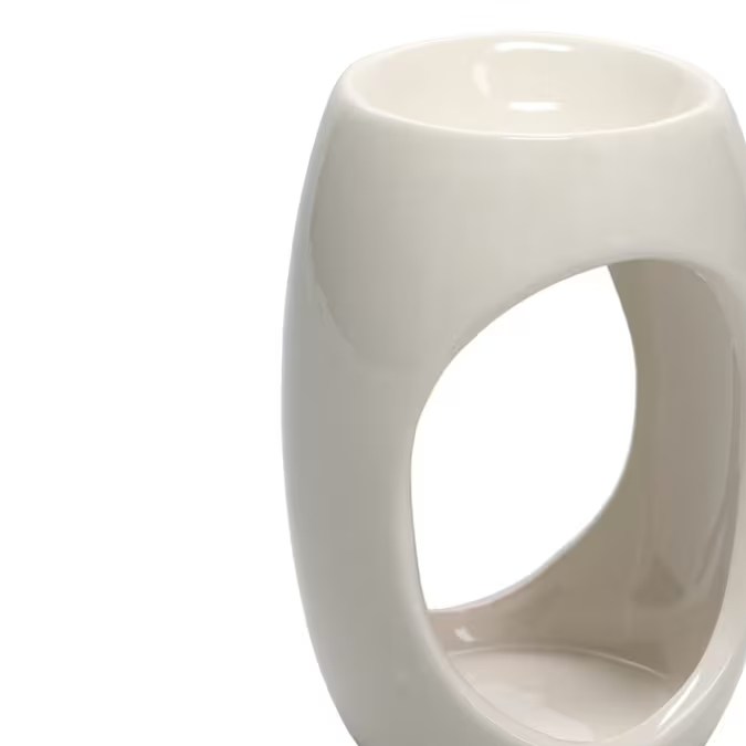 Calentador de fragancias de cerámica decorativa.