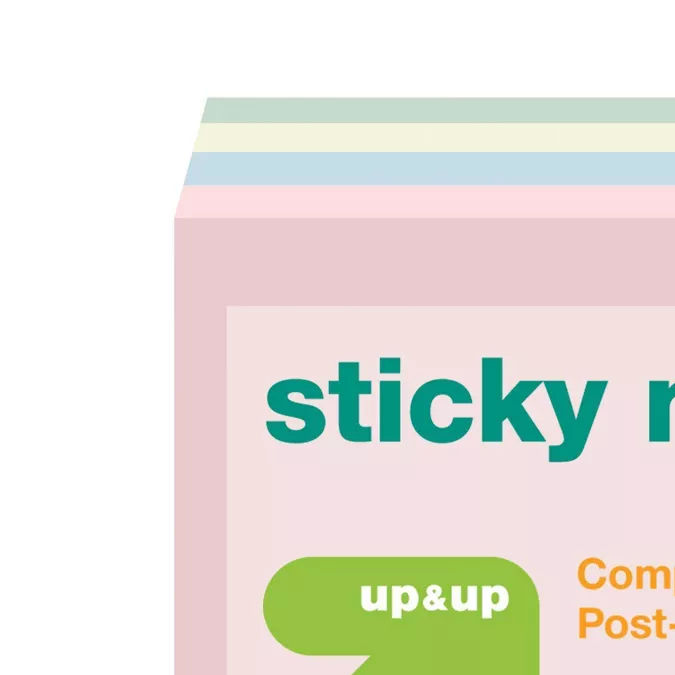 Paquete de notas adhesivas up & up.