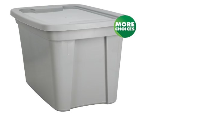 Caja de almacenamiento de plástico. Foto: Dollar Tree.