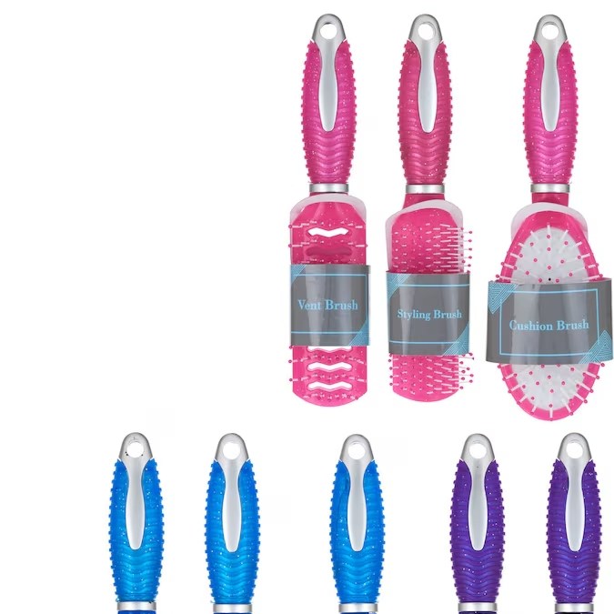 Cepillos para el cabello variados con purpurina Jelly.