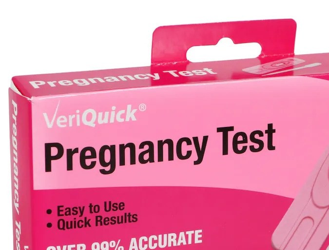 Kits de prueba de embarazo VeriQuick.