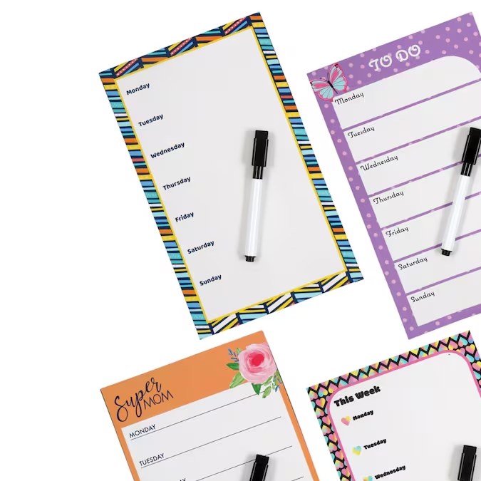 Planificadores magnéticos de borrado en seco Jot con marcadores.