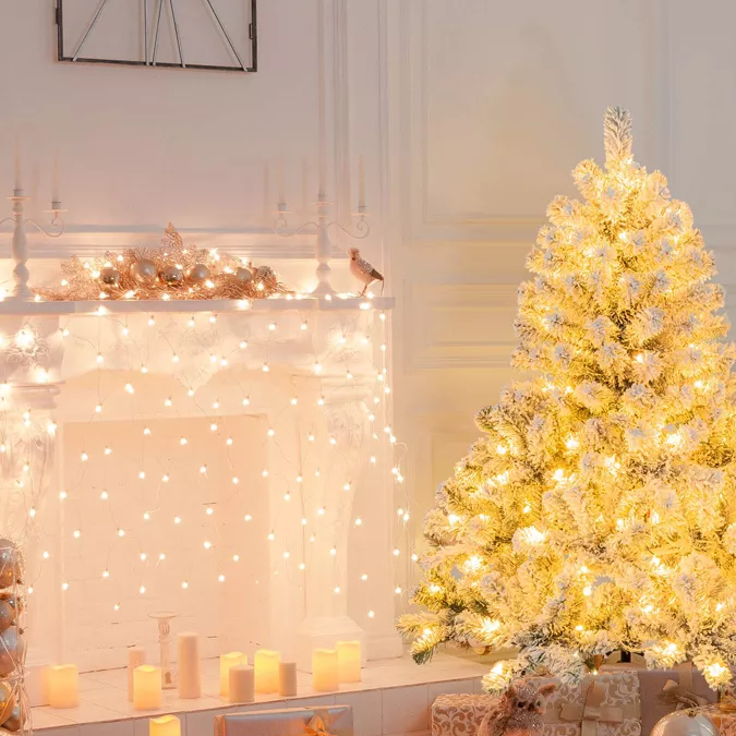 Árbol de Navidad preiluminado Tangkula.