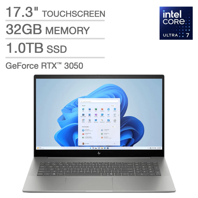 Portátil HP Envy de 17,3" con procesador Intel Core Ultra 7.