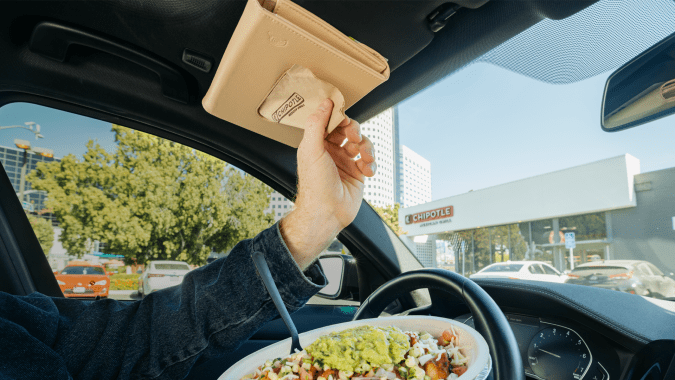 Servilletero edición especial de Chipotle.