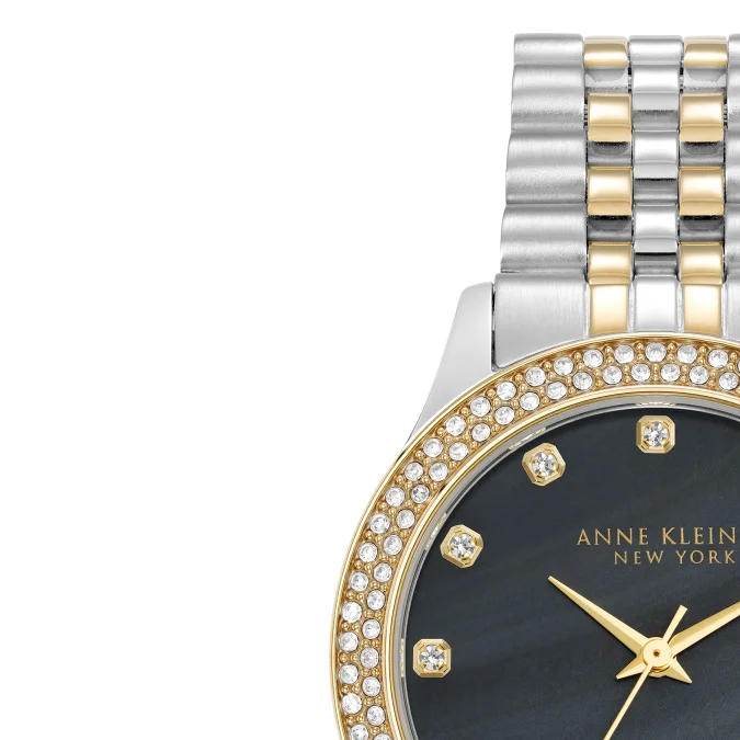Reloj de pulsera de cristal para mujer de Anne Klein New York
