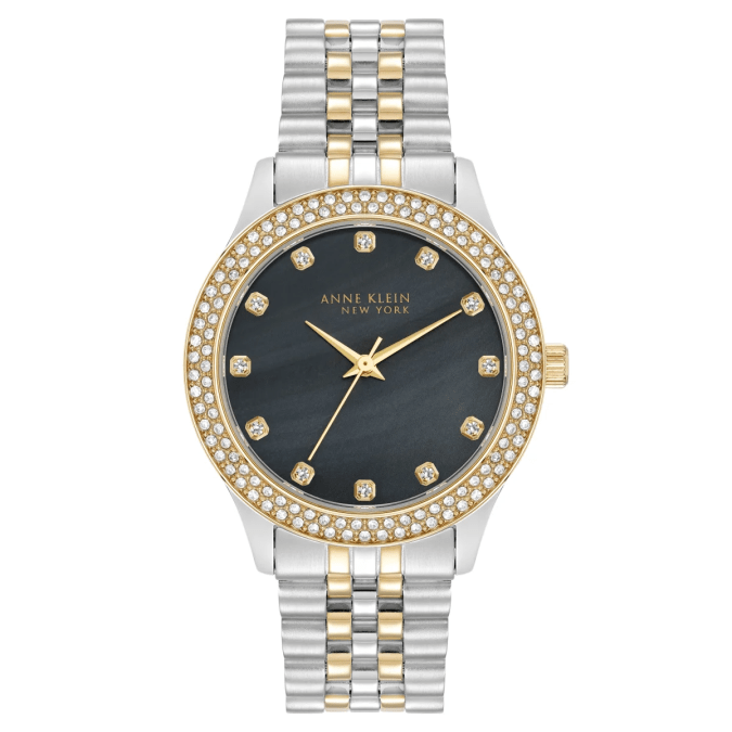 Reloj de pulsera de cristal para mujer de Anne Klein New York