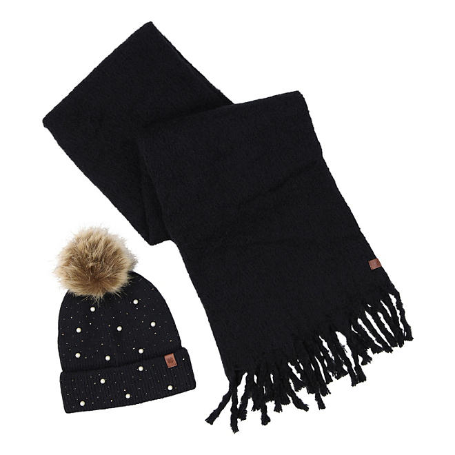 Conjunto de gorro y bufanda Lucky Brand.