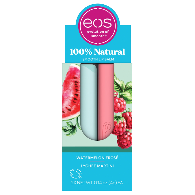 Paquete de 2 bálsamos labiales eos.