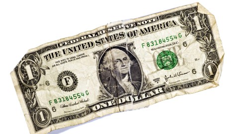 Billete deteriorado