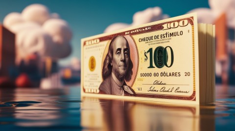 Cheque de reembolso de $100 dólares