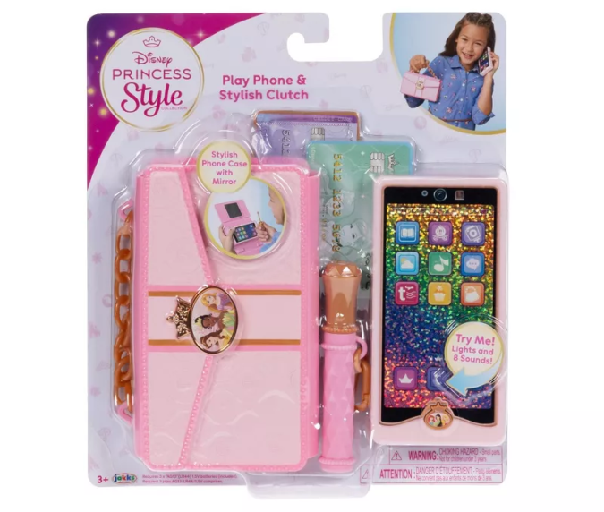 Teléfono de juguete y cartera Disney Princess Style.