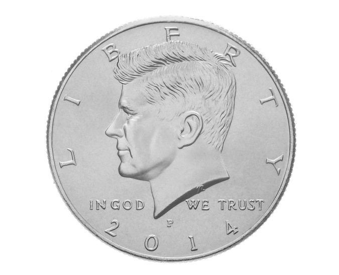Las monedas de 50 centavos de 2014 de edición especial, están compuestas de 75% cobre y 25% níquel sobre un centro de cobre puro.