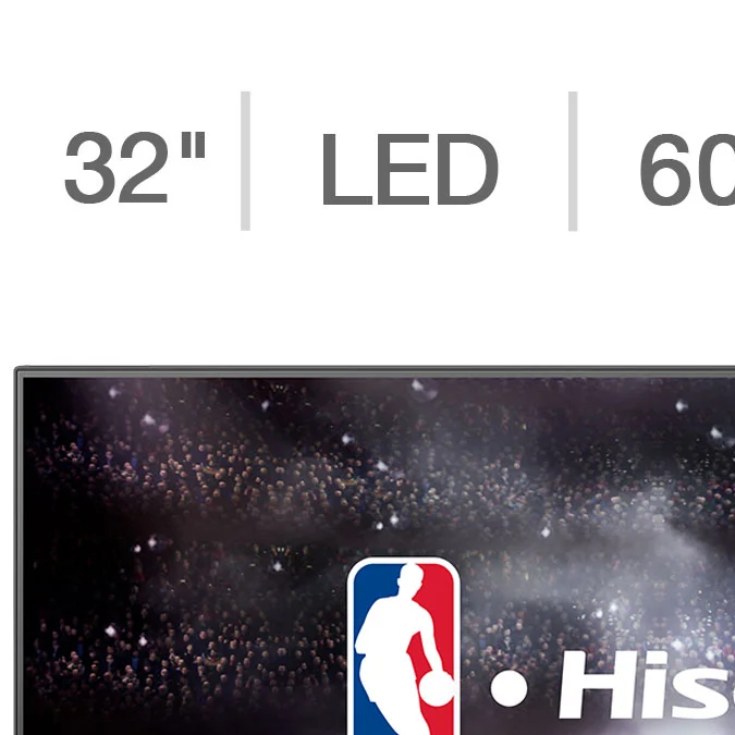 Televisor LCD LED Hisense de 32" Serie A45K.