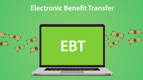 La Transferencia Electrónica de Beneficios (EBT) es un sistema electrónico que permite a un participante del Programa de Asistencia Nutricional Suplementaria (SNAP) pagar alimentos utilizando sus beneficios con tarjeta.