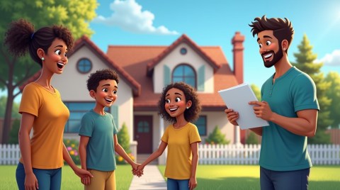 Familia compra una casa en Estados Unidos