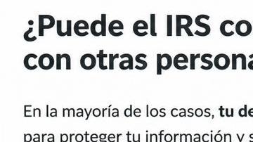 Latina revisa su IRS